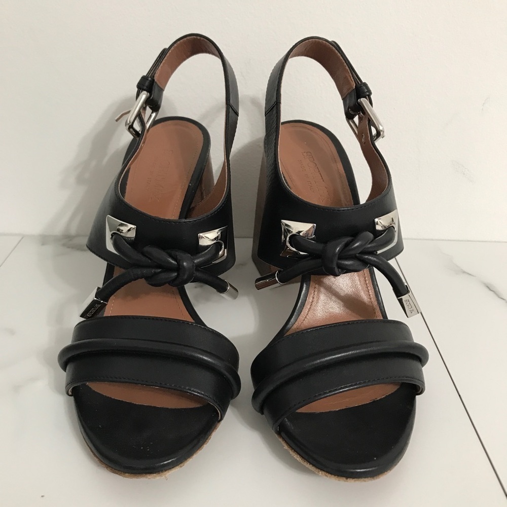 Sportmax Black Open Toe Heels